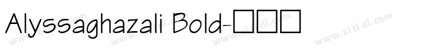 Alyssaghazali Bold字体转换